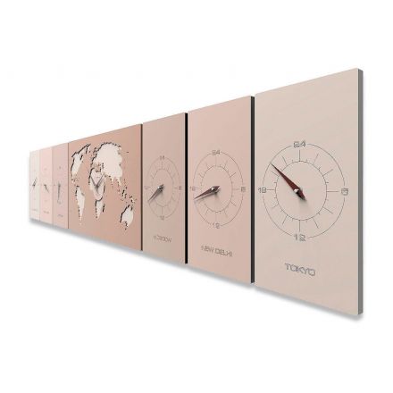 Time Zone Clock Cosmo de Callea Design caffelatte