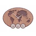 Time Zone Clock Greenwich de Callea Design black walnut