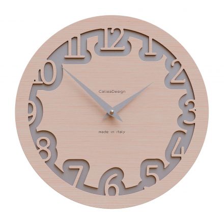 Wall Clock Labyrinth de Callea Design pickled oak
