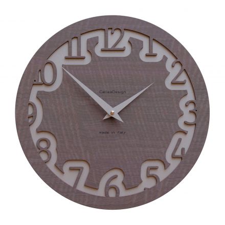 Wall Clock Labyrinth de Callea Design gray burl