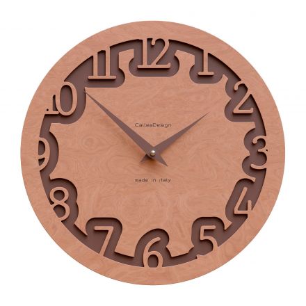 Wall Clock Labyrinth de Callea Design briar walnut