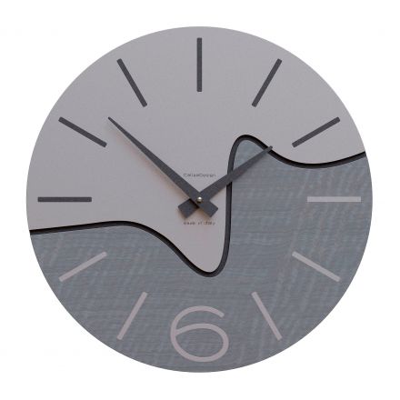 Wall Clock Oliver de Callea Design gray burl