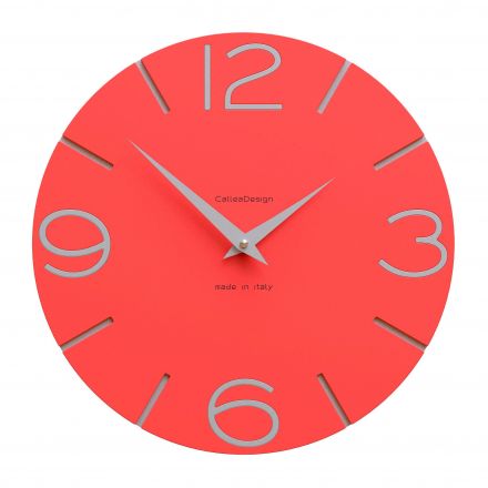 Wall Clock Smile de Callea Design flame red