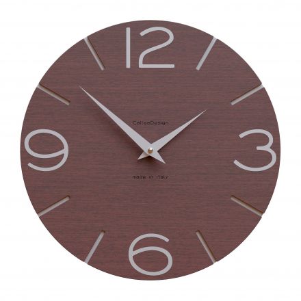 Wall Clock Smile de Callea Design wengé oak