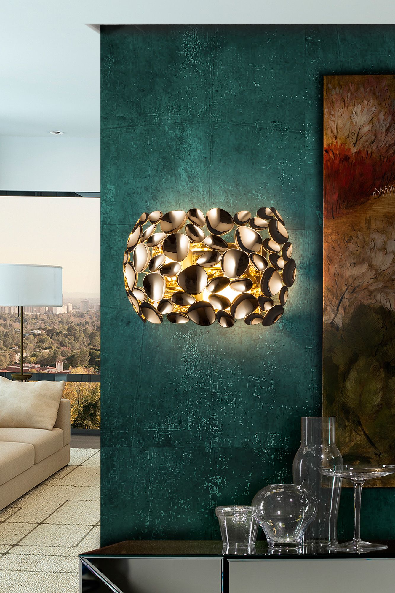 Narisa Oro Rosa - Apliques de pared - OcioHogar.com