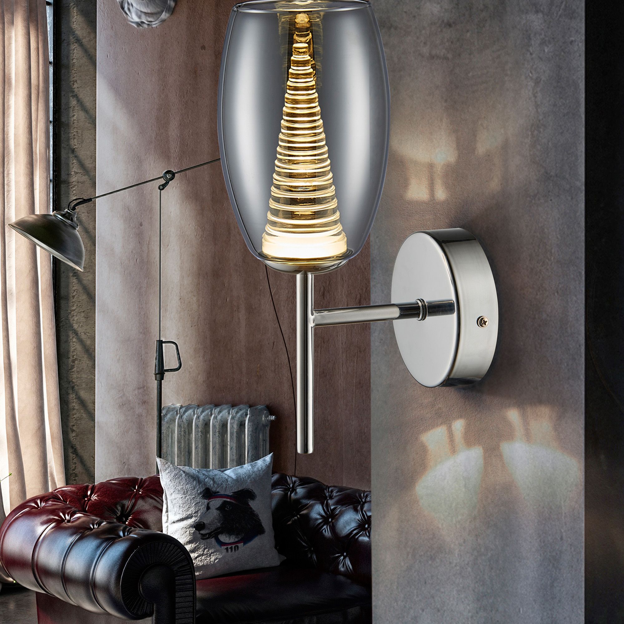 Nebula 1l Led Cromo - Apliques de pared - OcioHogar.com