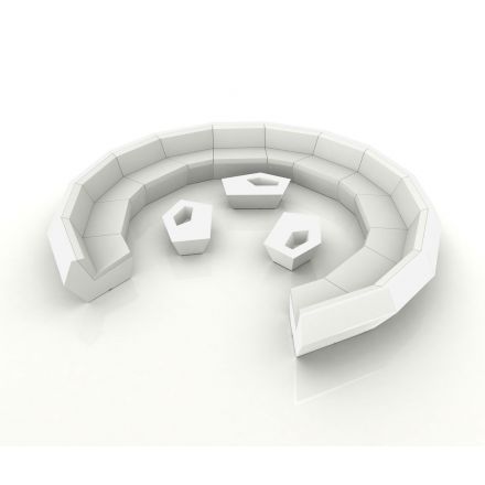 Vondom Faz, ejemplo de sofá circular usando módulos esquina de 45 º