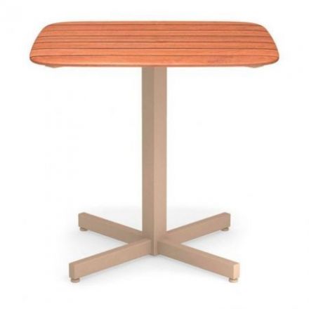 Mesa con sobre en madera de teca Shine de Emu Taupe