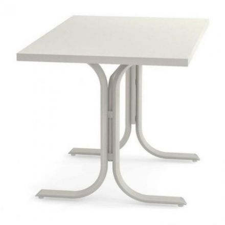 Mesa de borde cuadrado Table System de Emu Blanco Mate