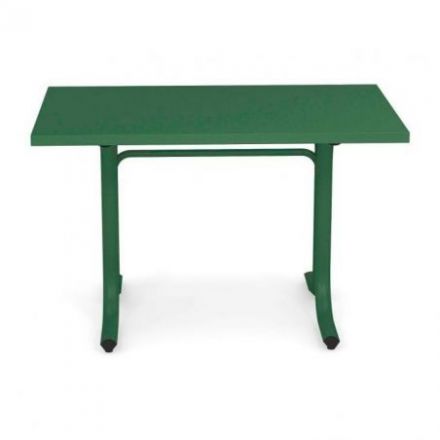 Mesa de borde cuadrado Table System de Emu Verde Militar