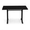 Mesa de borde cuadrado Table System de Emu Negro