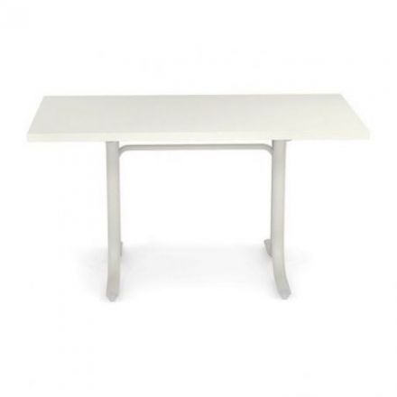 Mesa de borde cuadrado Table System de Emu Blanco Mate