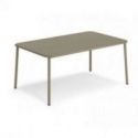 Mesa rectangular con sobre de aluminio Yard de Emu Gris Verdoso