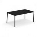Mesa rectangular con sobre de aluminio Yard de Emu Negro