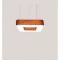 Lámpara de suspensión Cuad Suspension de Luzifer LZF pantalla Cereza Natural encendida
