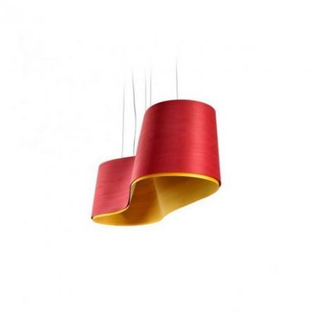 Lámpara de suspensión New Wave Suspension de Luzifer LZF pantalla Rojo apagada