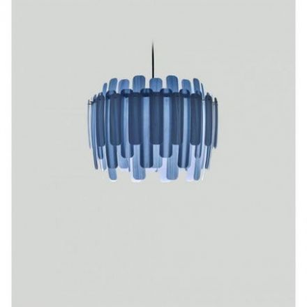 Lámpara de suspensión Maruja Suspension de Luzifer LZF pantalla Azul encendida