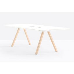 Mesa Arki-table- Wood Con Canaleta