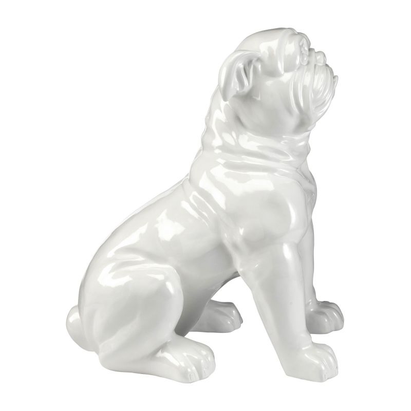 White Bulldog Figura Grande Blanca de Schuller