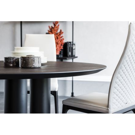 Roll Round Wood junto con mesa Roll Wood Round