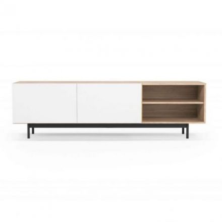 Mueble de televisión Kolding de Dissery blanco roble