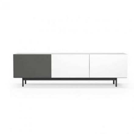 Mueble de televisión Horsens de Dissery blanco grafito