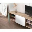 Mueble de televisión Ekaterimburgo de Dissery blanco grafito roble verde