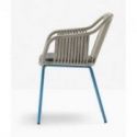 Silla Exterior Babila Twist 2795 de Pedrali Metal Lacado Azul BL300E