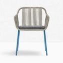 Silla Exterior Babila Twist 2795 de Pedrali Metal Lacado Azul BL300E