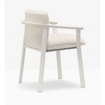 Silla Exterior Lamorisse 3684 de Pedrali Metal Lacado Blanco BI200