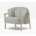 Sillón Madera Lamorisse 3689 de Pedrali tapizado en Lana Ignífuga G24