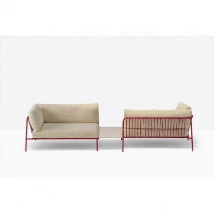 Sofá Exterior Nolita Sofa de Pedrali tapizado en Tela Ignífuga N01