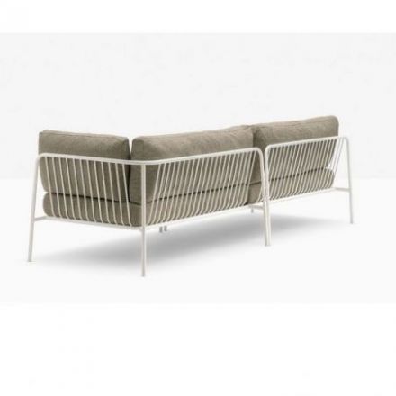 Sofá Exterior Nolita Sofa de Pedrali Metal Lacado Blanco BI200