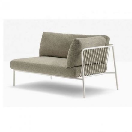 Sofá Exterior Nolita Sofa de Pedrali Metal Lacado Blanco BI200