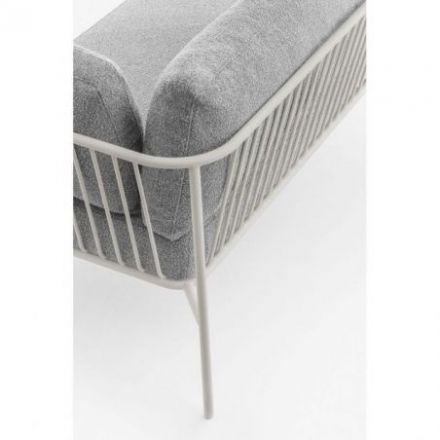 Sofá Exterior Nolita Sofa de Pedrali Metal Lacado Blanco BI200