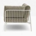 Sofá Exterior Nolita Sofa de Pedrali Metal Lacado Blanco BI200