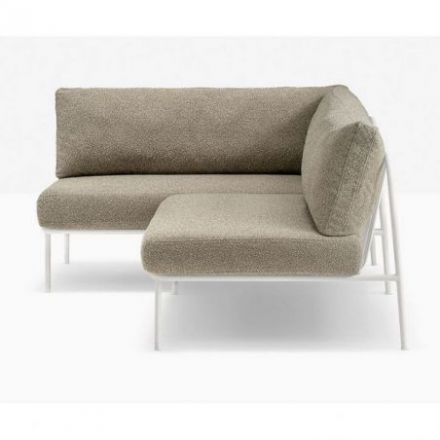 Nolita Sofa de Pedrali Metal Lacado Blanco BI200