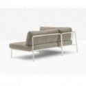 Sofá Exterior Nolita Sofa de Pedrali Metal Lacado Blanco BI200