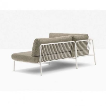 Sofá Exterior Nolita Sofa de Pedrali Metal Lacado Blanco BI200