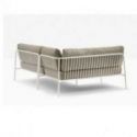 Sofá Exterior Nolita Sofa de Pedrali Metal Lacado Blanco BI200