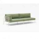 Sofá Exterior Nolita Sofa de Pedrali Metal Lacado Blanco BI200