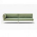 Sofá Exterior Nolita Sofa de Pedrali Metal Lacado Blanco BI200