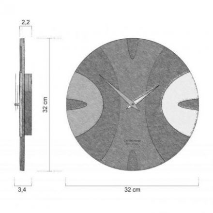 Reloj De Pared Baz Con Líneas Curvadas de CalleaDesign