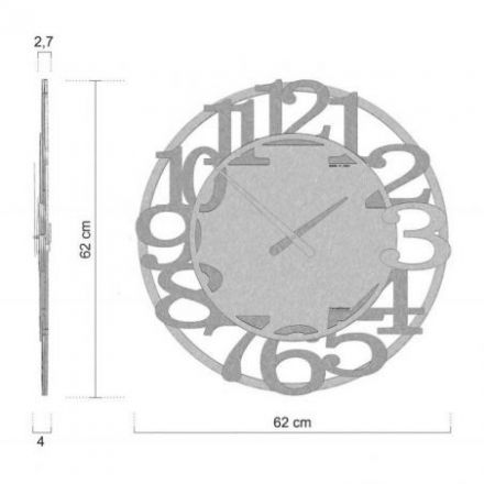 Reloj De Pared Viktor Con Los 12 Números Sobre Dos Circunferencias de CalleaDesign