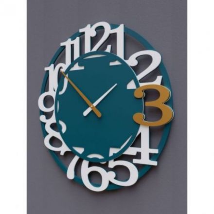 Reloj De Pared Viktor Con Los 12 Números Sobre Dos Circunferencias de CalleaDesign