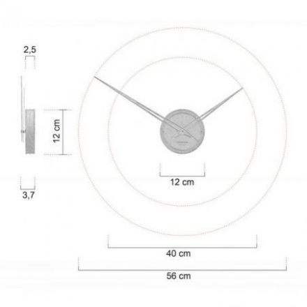 Reloj De Pared Botticelli Minimalista Sin Puntos Horarios de CalleaDesign