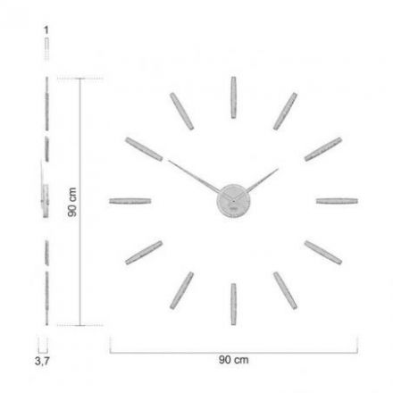 Reloj De Pared Pinturicchio, Un Reloj Minimalista Con Señales Horarias Sin Números de CalleaDesign