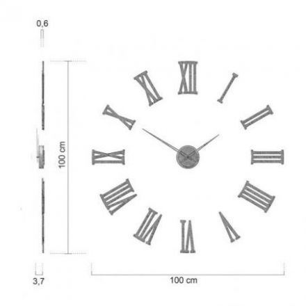 Reloj De Pared Da Vinci, Diseño Moderno Con Números Romanos de CalleaDesign