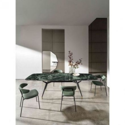 Mesa Arkos modelo extensible con esquinas suaves de Sovet Italia