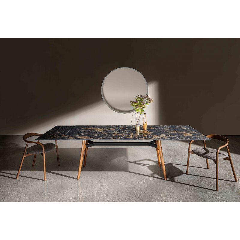 Mesa de comedor Lewood rectangular extensible de Sovet Italia